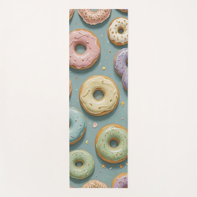 Tapis De Yoga A Whimsical Pastel Donut Dream (Devant)