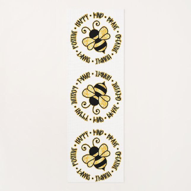 Tapis De Yoga Abeille ayant des affinités positives (Devant)