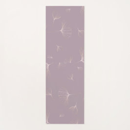 Tapis De Yoga Abstrait Ginkgo Biloba Rose Botanique Or