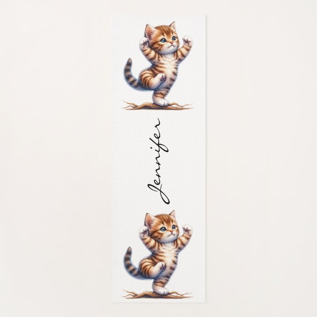 Tapis De Yoga Adorable chat Yoga Mat (Devant)