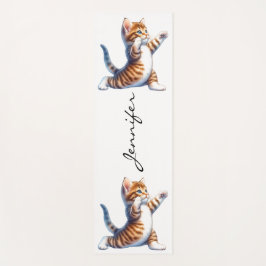 Tapis De Yoga Adorable Tabby Chat Yoga Mat