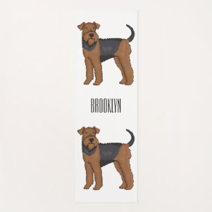 Tapis De Yoga Airedale terrier dog cartoon