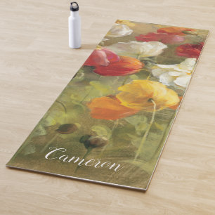 Tapis De Yoga Ajoutez votre champ nommé de pavot de