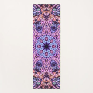 Tapis De Yoga Alien Purple Psychedélique Kaleidoscopique Mandala