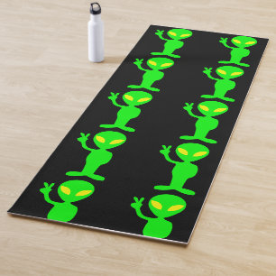 TAPIS DE YOGA ALIEN UFO LITLE GREEN MAN YOGA MATS