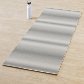 Tapis De Yoga Aluminium brossé gris argenté métallique