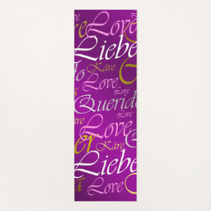 Tapis De Yoga Amour,liebe,kara,cher,käre,querido,texte,rose,fest