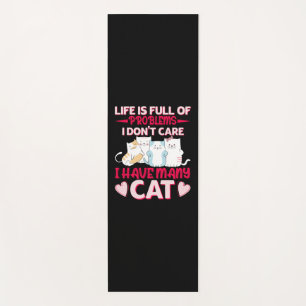 Tapis De Yoga amoureux des chats   J'Ai Beaucoup De Chats