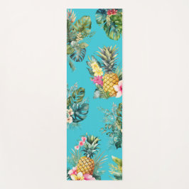 Tapis De Yoga Ananas Tropical Yoga Mat bleu