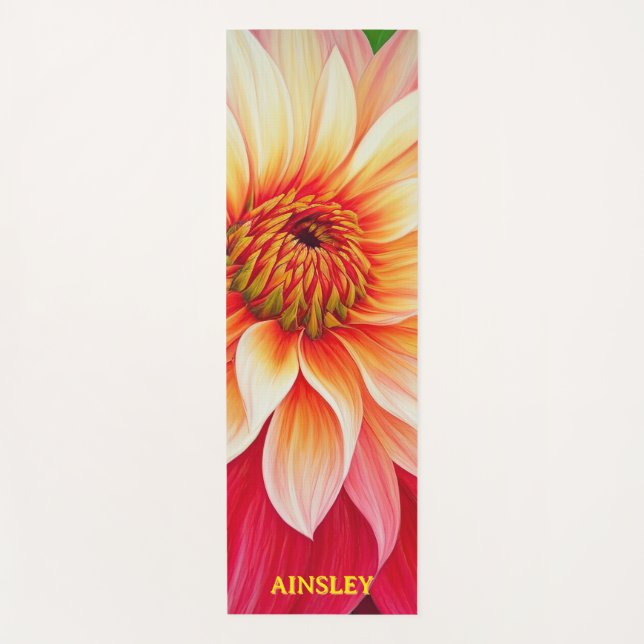 Tapis De Yoga Après-midi de Dahlia (Devant)