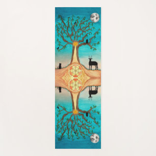 Tapis De Yoga Aquarelle Arbre de Vie