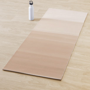 Tapis De Yoga Aquarelle Beige Chauffante Abstraite #1