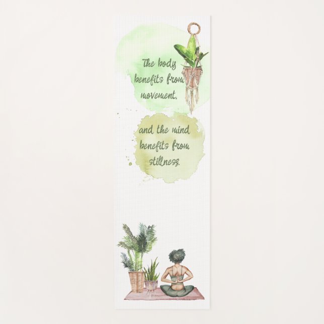 Tapis De Yoga Aquarelle de mouvement et d'étirement Yoga Mat (Devant)