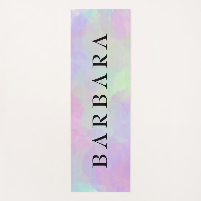 Tapis De Yoga Aquarelle de nom personnalisé (Devant)