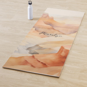 Tapis De Yoga Aquarelle Desert Canyon