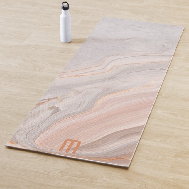 Tapis De Yoga Aquarelle Liquide Swirl (En situation)