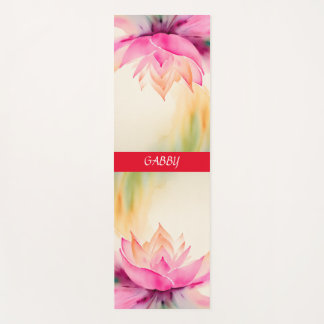 Tapis De Yoga Aquarelle Lotus Design Zen Abstrait