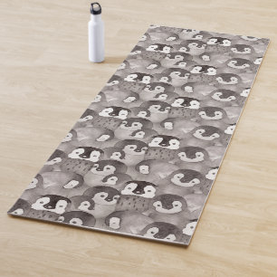 Tapis De Yoga Aquarelle mignonne Pingouin bébé 