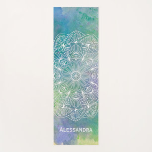 Tapis De Yoga Aquarelle moderne Mandala Yoga Mat personnalisé