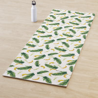 Aquarelle tropicale Banane Feuilles et Motif banan