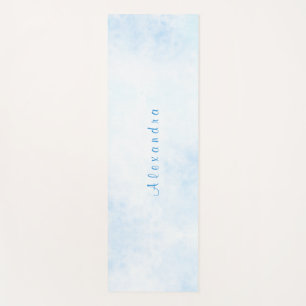 Tapis De Yoga Aquarelles Blue Sky Personnalisé