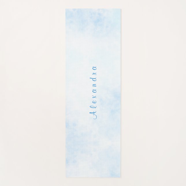Tapis De Yoga Aquarelles Blue Sky Personnalisé (Devant)