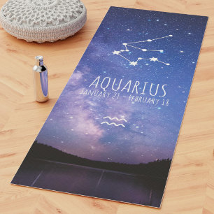 Tapis De Yoga Aquarius   Astrologie zodiaque personnalisée Yoga 