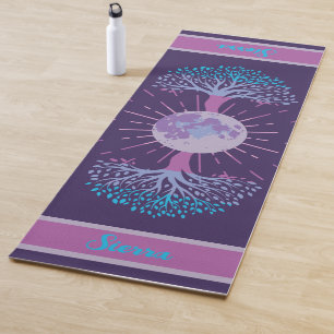 Tapis De Yoga Arbre à deux faces de la lune de vie