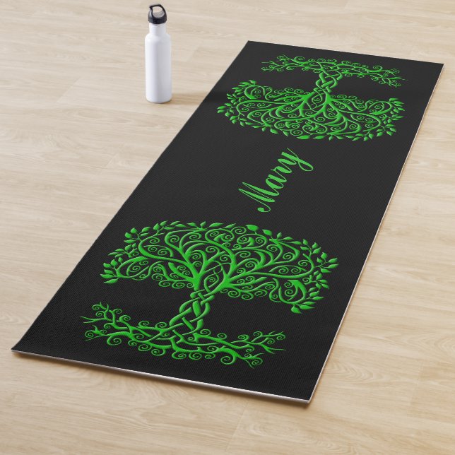 Tapis De Yoga Arbre Celtique Vert De Vie (En situation)