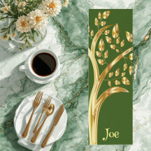 Arbre D'Or De Vie Feuillage De Verdure Personnalis