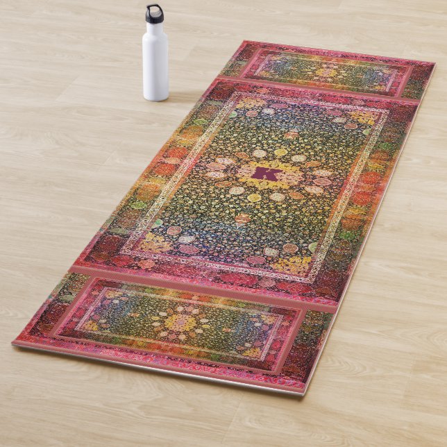 Tapis De Yoga Ardabil Motif avec (ou sans) Monogramme (En situation)