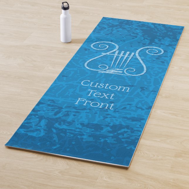 Tapis De Yoga Arrière - plan Blue Lyre (En situation)