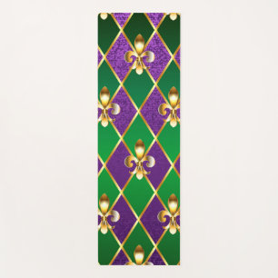 Tapis De Yoga Arrière - plan de bijoux Mardi Gras