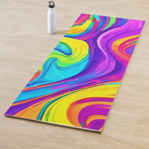 Tapis De Yoga Arrière - plan de couleurs vives : Dessin de dessi