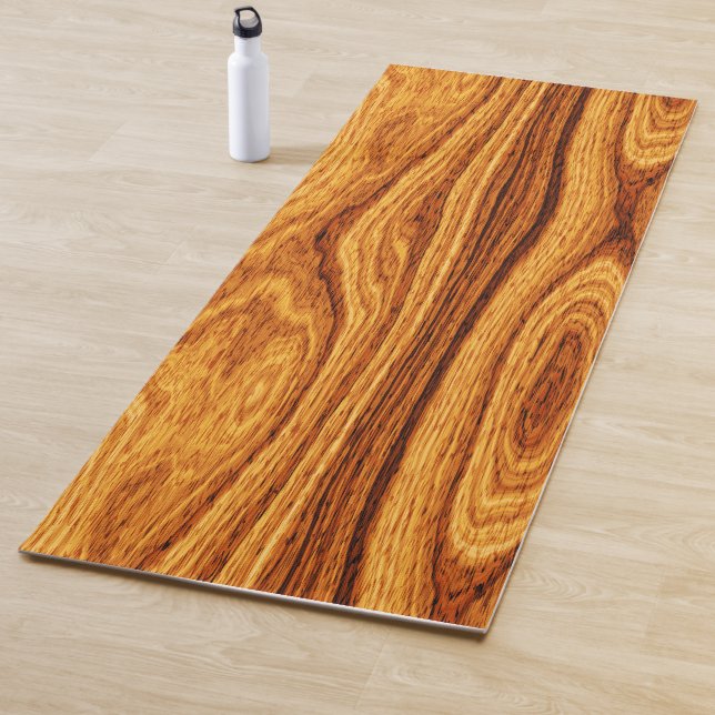 Tapis De Yoga Arrière - plan de texture du grain de bois (En situation)