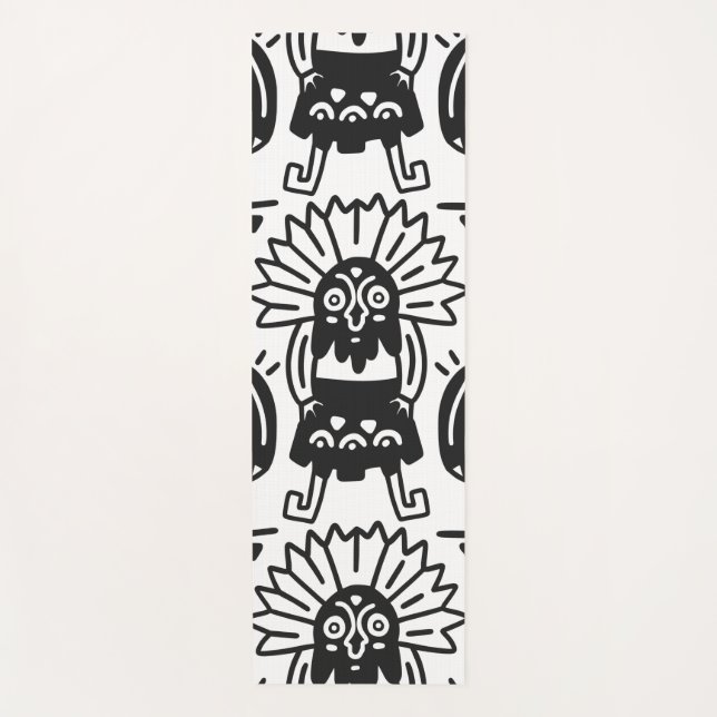 Tapis De Yoga Art aztèque - Motif lézard (Devant)