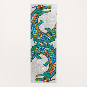 Tapis De Yoga Art de l'alligator tribal