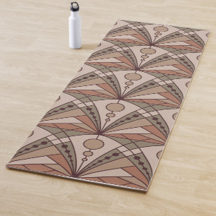 Tapis De Yoga Art Déco (tons naturels en terre cuite)