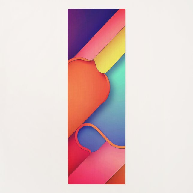 Tapis De Yoga Art moderne, Dplis de couleurs (Devant)