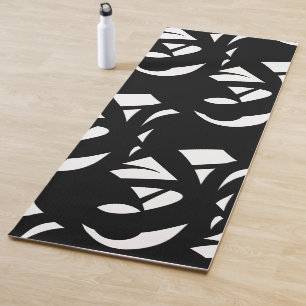 Tapis De Yoga Art moderne unique noir et blanc