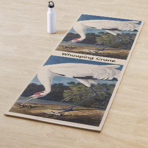 Tapis De Yoga Art vintage d'Audubon sur la grue criarde et la na