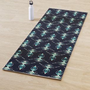 Tapis De Yoga Aspect élégant des pierres bleues avec lumière bri
