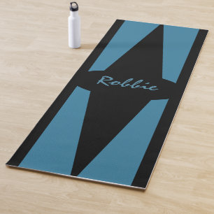 Tapis De Yoga Astral Blue avec des accents noirs distinctifs Per