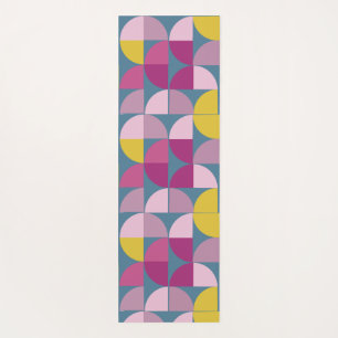 Tapis De Yoga au milieu du siècle doux psychédélique couleur ros