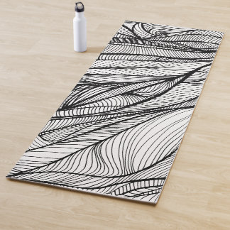 TAPIS DE YOGA avec illustrations dessinées à la ma