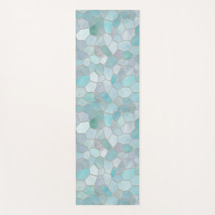Tapis De Yoga Azur Verdigris Mosaic