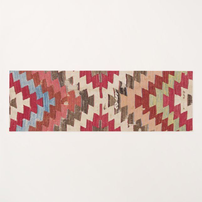 Tapis De Yoga Baklava Chevron Star II // 18e siècle Authentique (Devant (Horizontal))