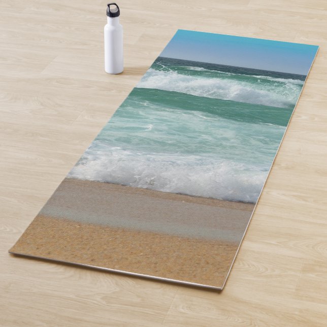 Tapis De Yoga Balnéaire Sea Waves Sand Beach Modèle Fitness (En situation)