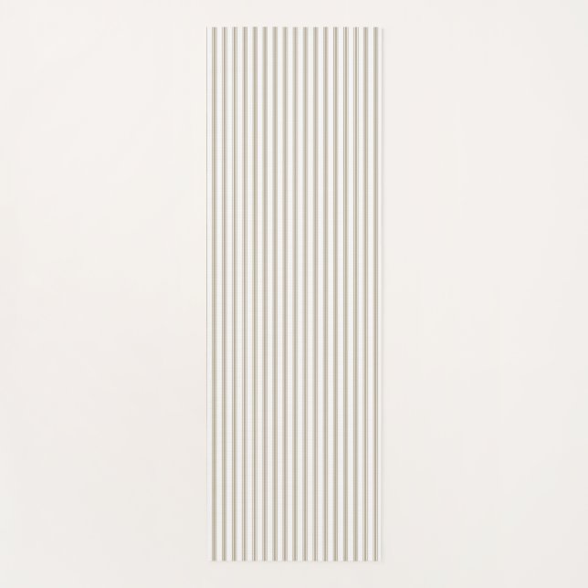 Tapis De Yoga Bande de cueillette beige et blanche (Devant)