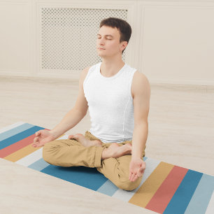 Tapis De Yoga Bandes arc-en-ciel estivales
